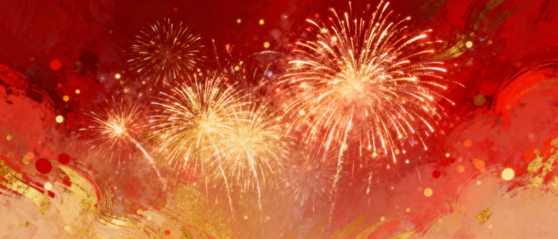 璀璨烟花庆新春图片