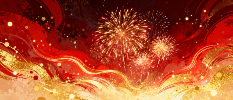 璀璨烟花迎新春图片