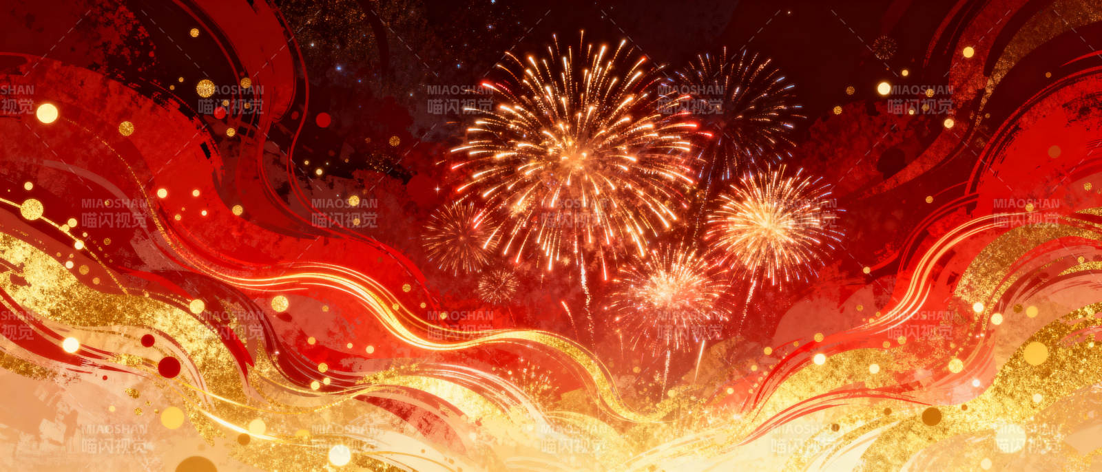 璀璨烟花迎新春图片