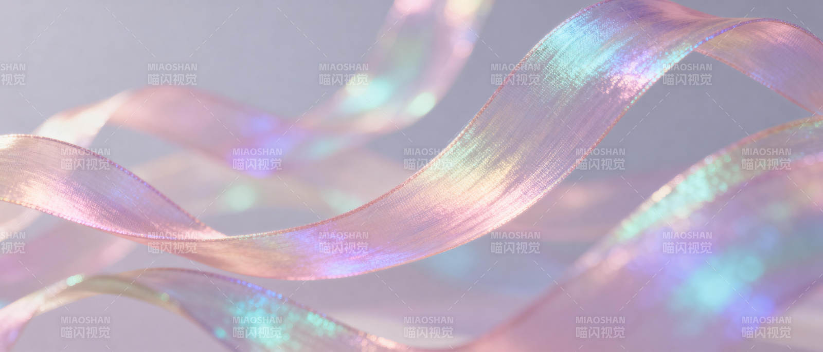 彩虹丝带飘舞图片