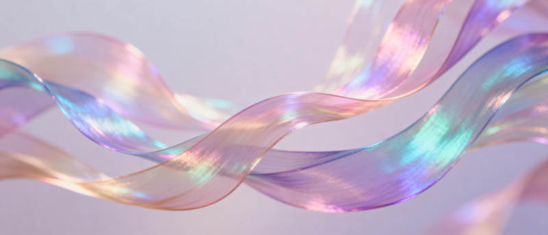 彩虹丝带飘舞图片