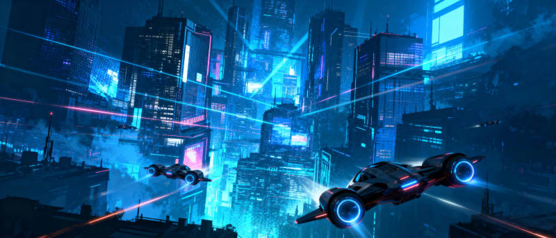 赛博都市夜驰图片