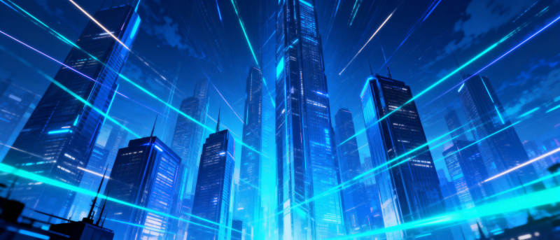 未来都市夜景图片