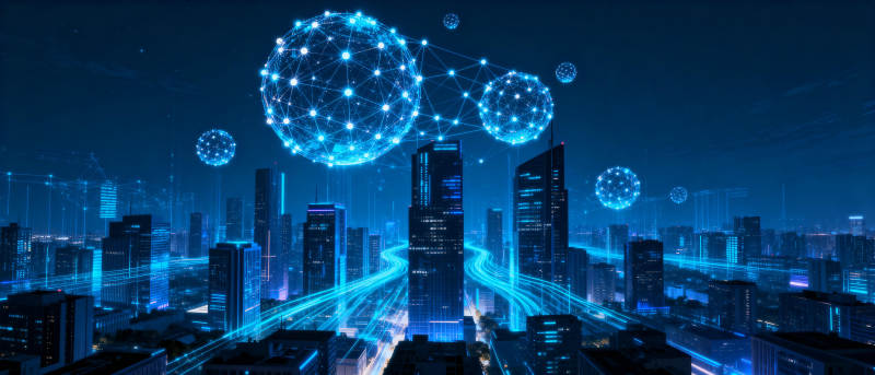 智能城市未来图景图片