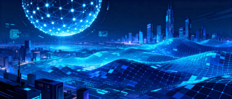 未来城市夜景图片