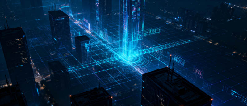 未来都市夜景图片