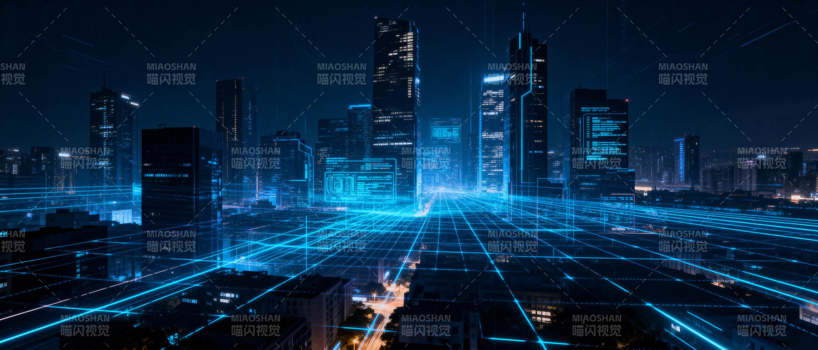 未来城市夜景图片