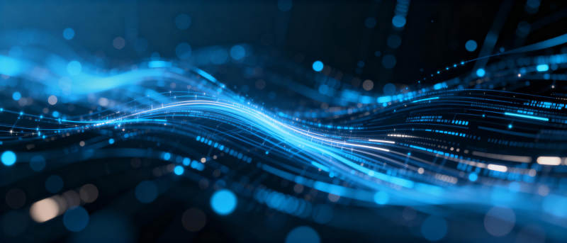 蓝色光流科技感图片