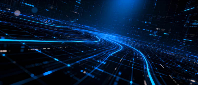 蓝色科技未来之路图片