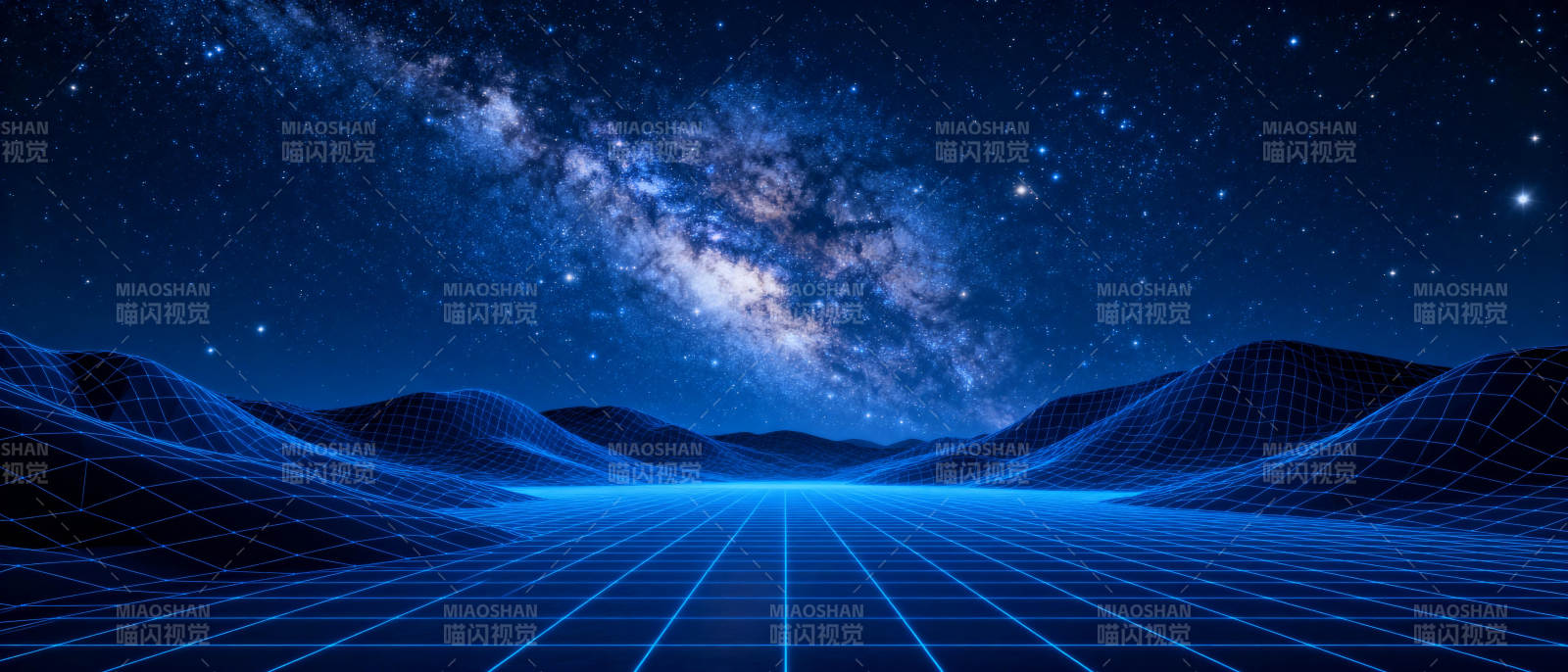 星河网格夜景图片