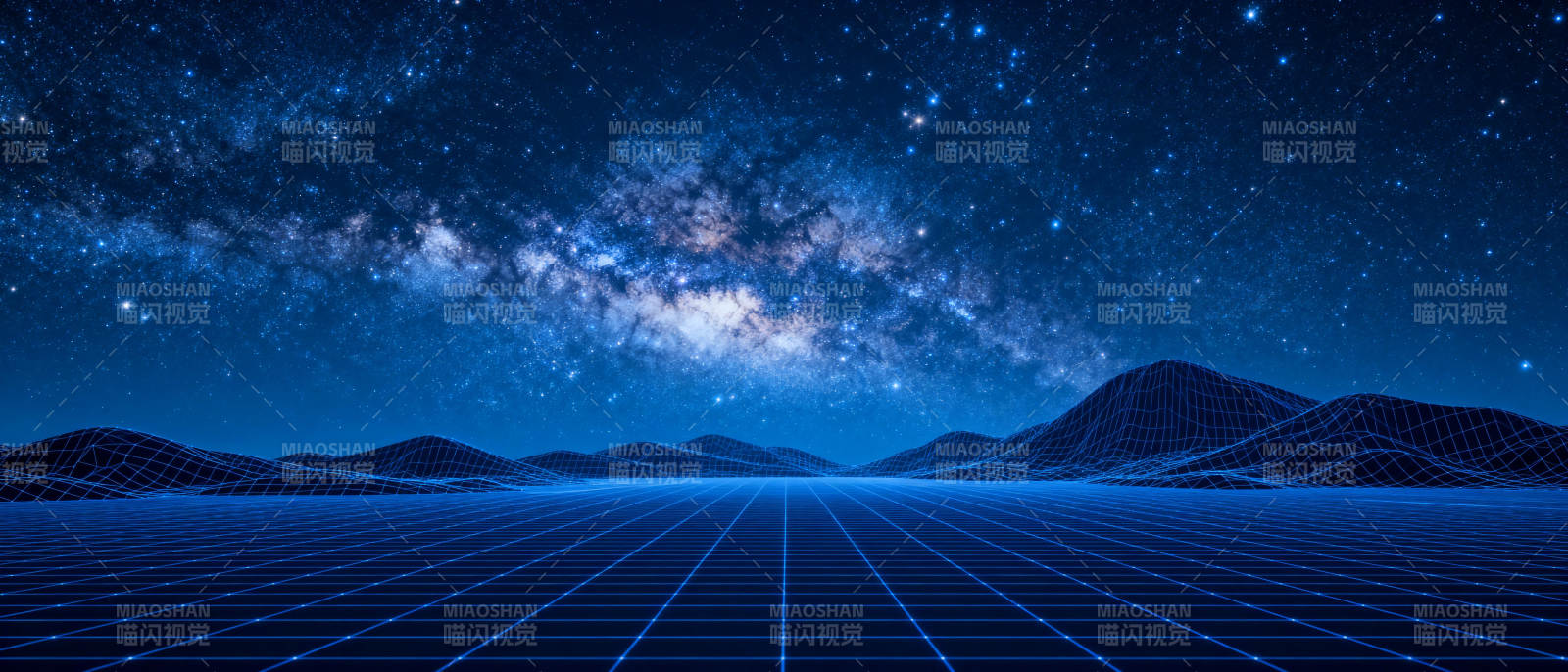 星河网格夜景图片