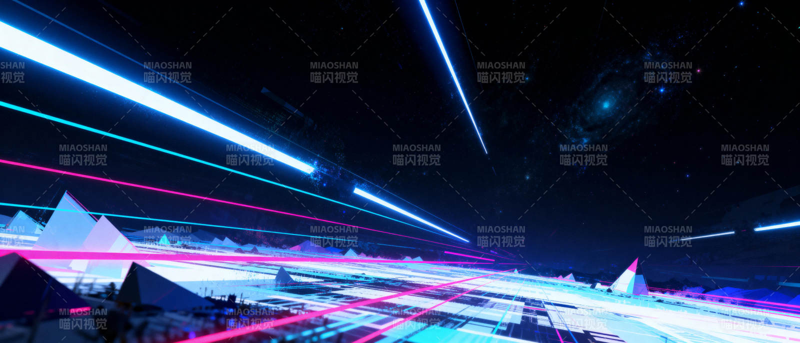 霓虹星河夜景图片