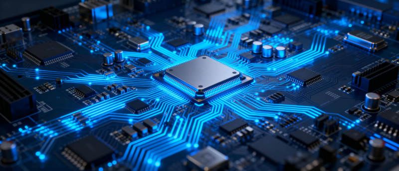 芯片电路发光图图片