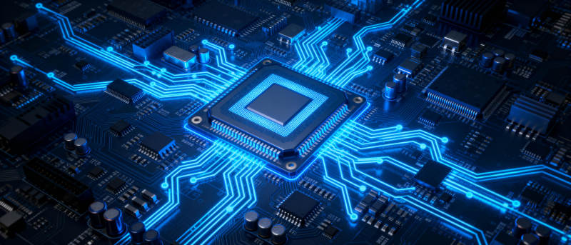 芯片电路发光图图片