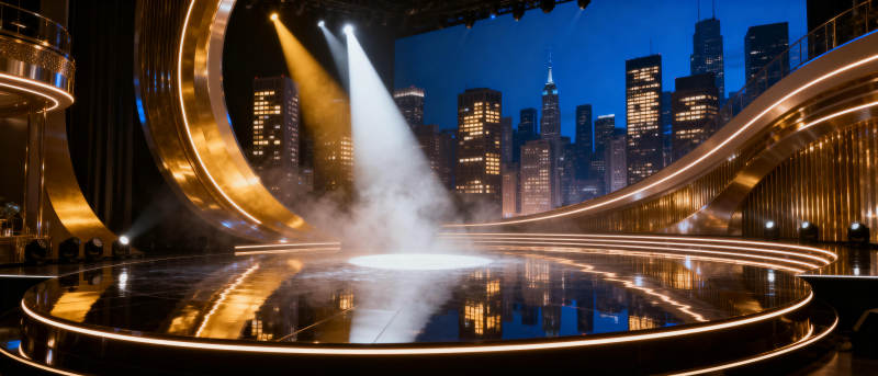 都市夜景舞台图片