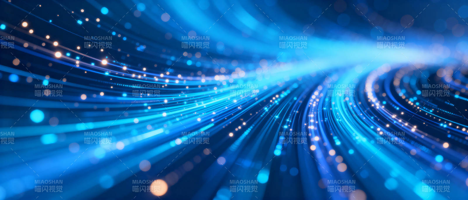 蓝色光流梦幻背景图片