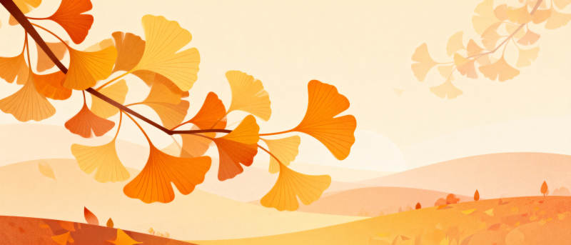 秋日银杏美景图片