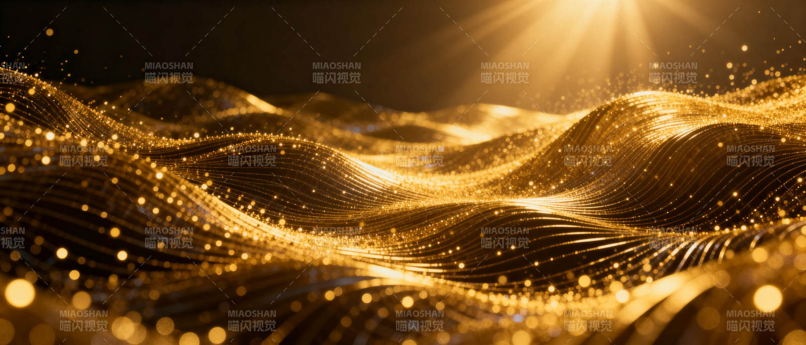 金色波浪光晕图片