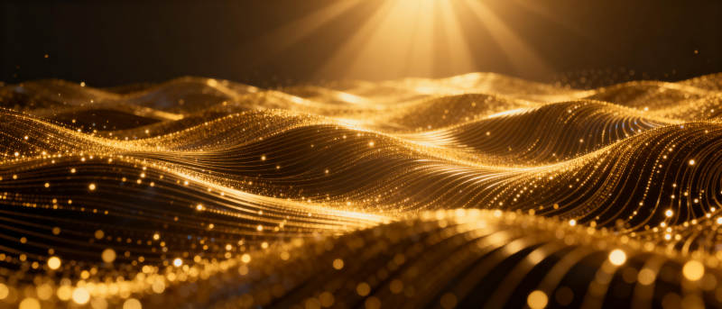 金色波光粼粼图片