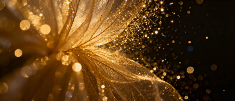 金色羽翼闪耀光芒图片