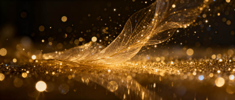 金色羽翼闪耀光芒图片