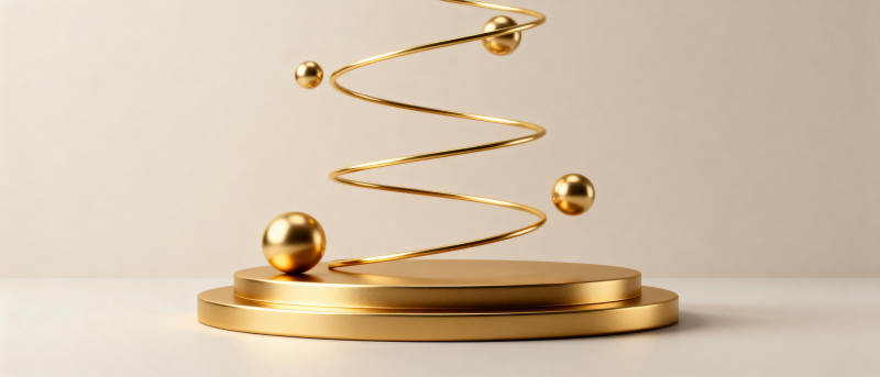 金色螺旋装饰品图片