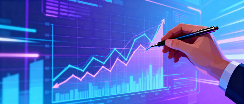 数据增长趋势图图片