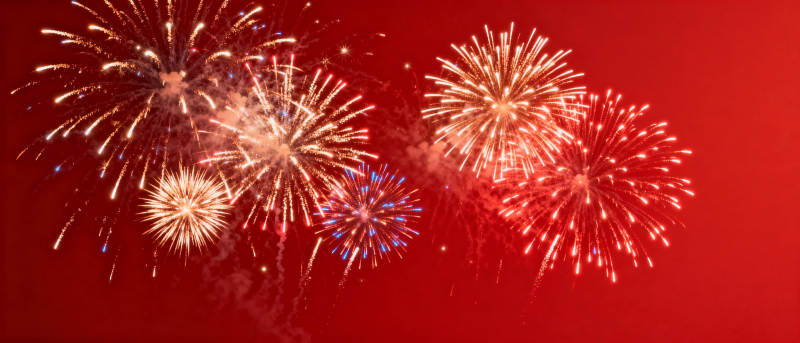 璀璨烟花绽放夜空图片