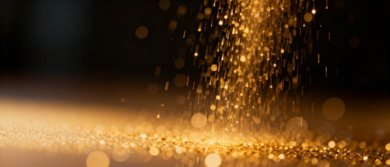 金色尘埃飘落图片