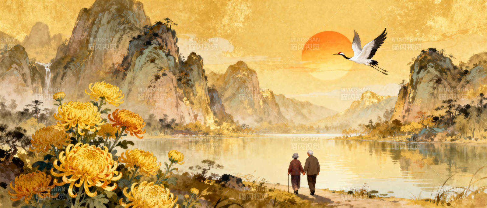 山水共长天一色图片