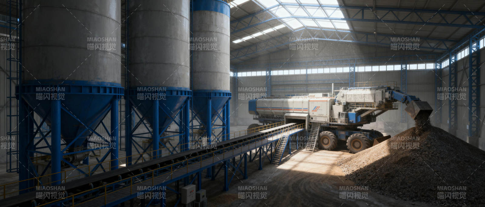 工业厂房内部景象图片