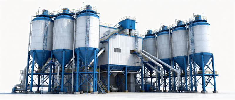 工业储料罐设施图片