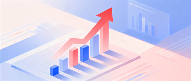 数据增长趋势图图片