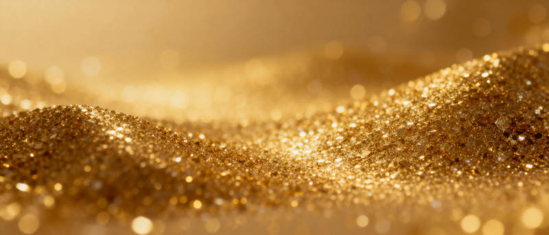 金色闪耀的沙粒图片