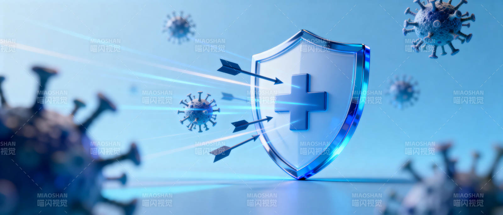 免疫盾牌抗病毒图片