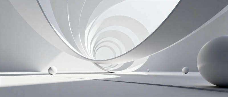 白色螺旋隧道图片