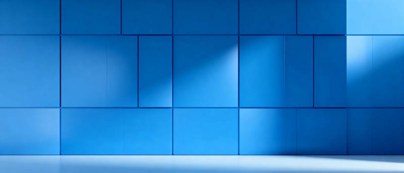 蓝色方块墙影图片