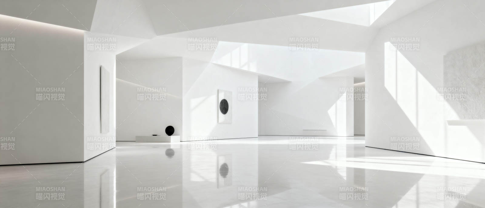 极简白色空间图片