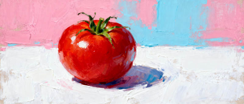红番茄静物画图片
