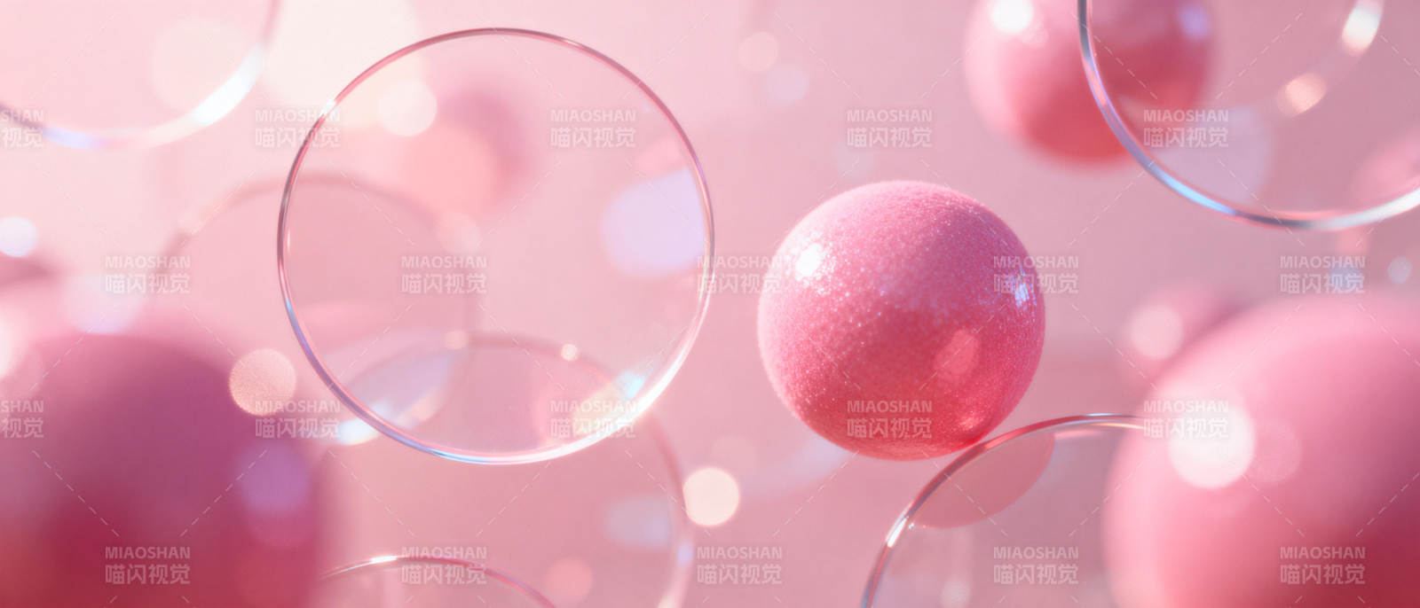 粉色气泡梦幻漂浮图片