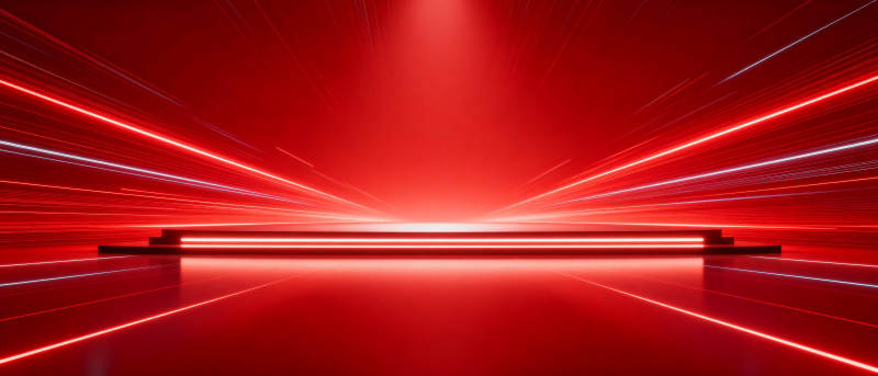 红色光轨舞台图片