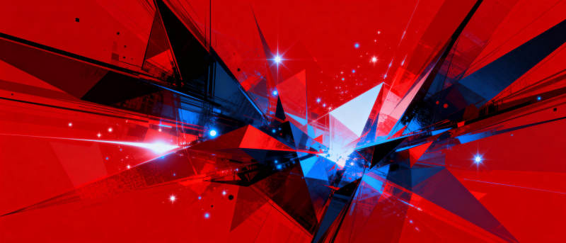 红蓝星芒交错图片