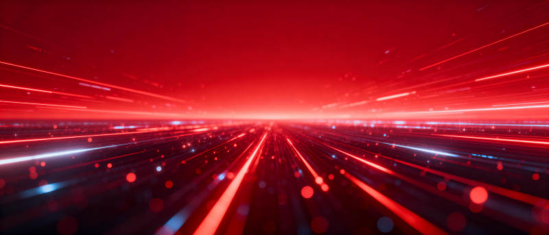 红色光速隧道图片