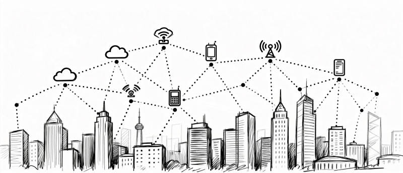智慧城市互联图图片
