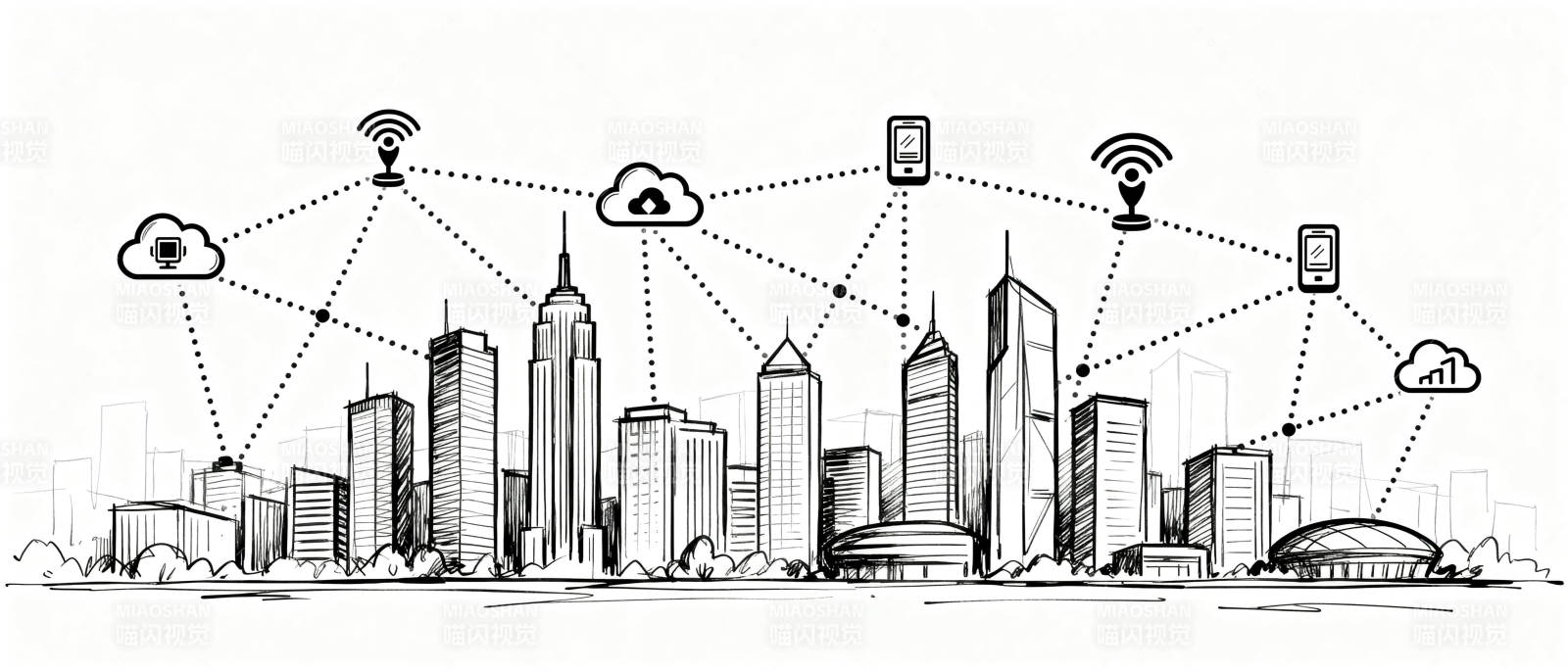 智慧城市互联图图片