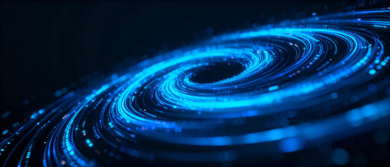 蓝色光圈漩涡图片