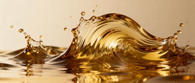 金色液体飞溅图片