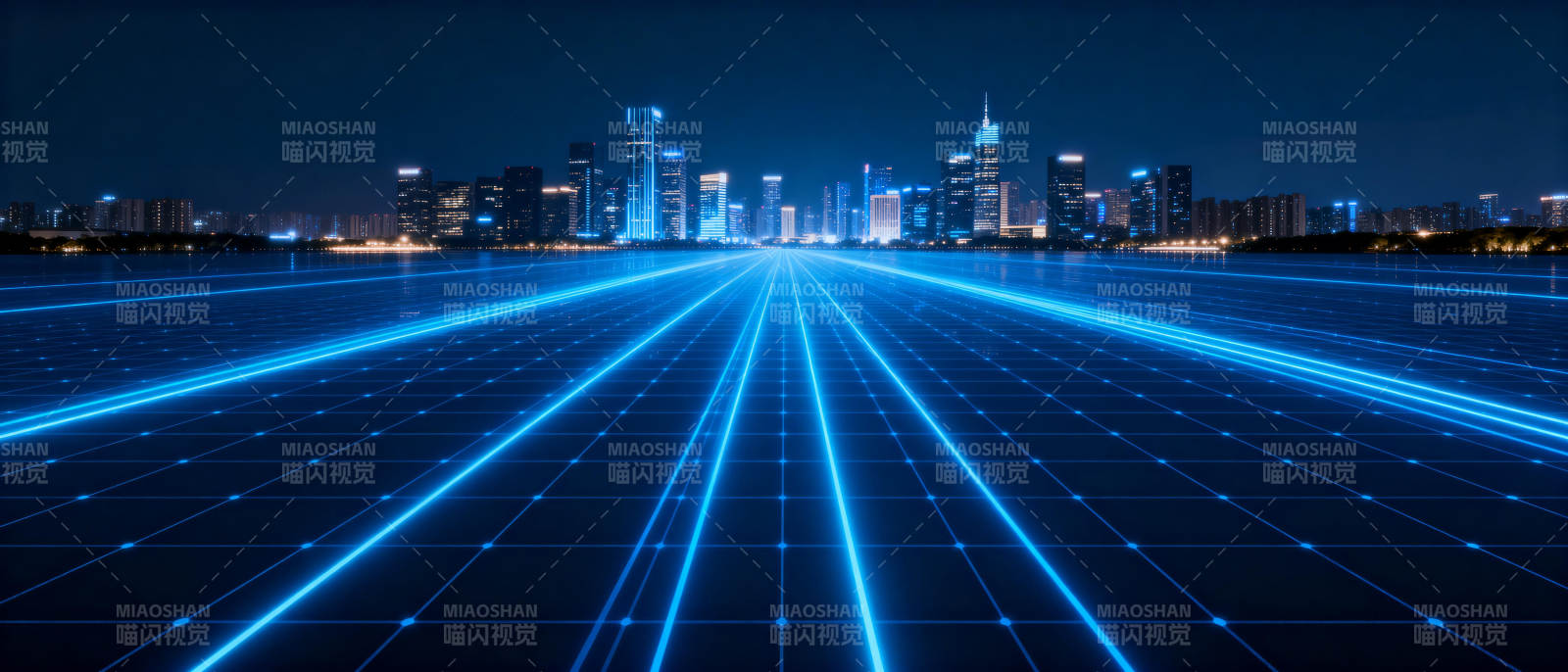 未来城市夜景图片