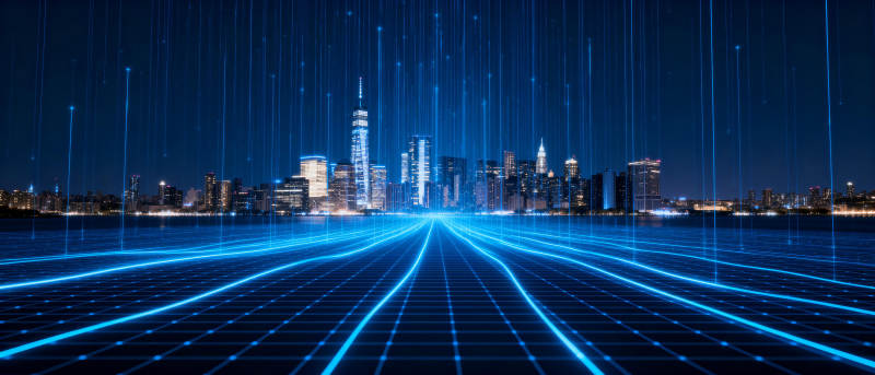 未来都市夜景图片