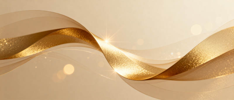 金色丝带飘逸图片